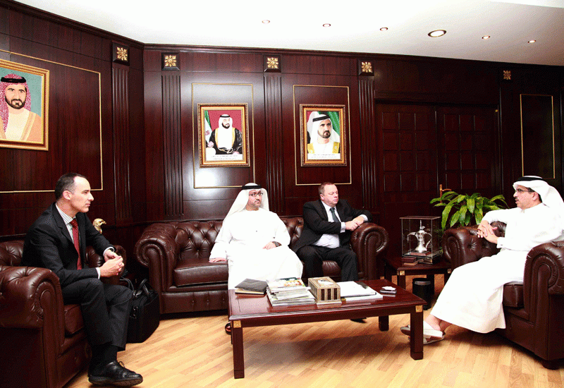 Johan De Villiers, Mohammed Al Marzooqi and Frank Duggan of ABB met with HE Saeed Mohammed Al Tayer, DEWA CEO Saeed Mohammed Al Tayer. Johan De Villiers, Mohammed Al Marzooqi and Frank Duggan of ABB met with HE Saeed Mohammed Al Tayer, DEWA CEO Saeed Mohammed Al Tayer.