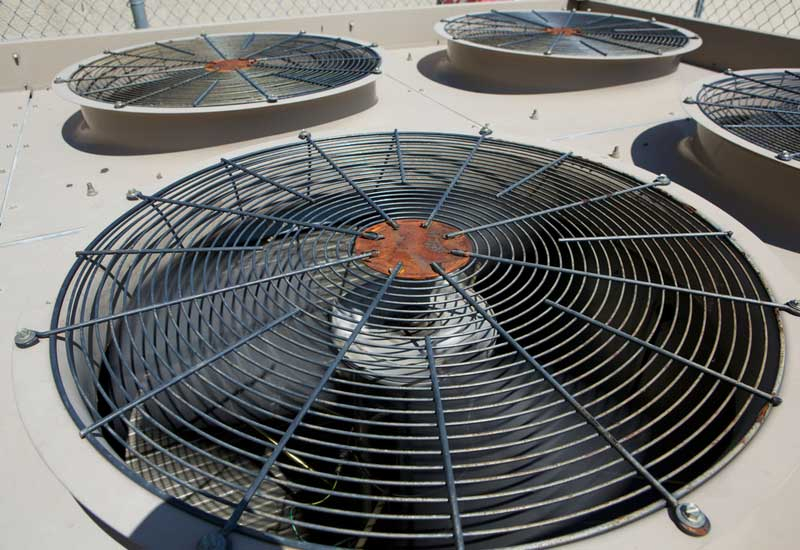 AC units at work. AC units at work.