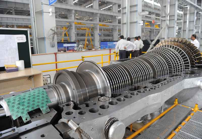 A turbine at the Siemens steam turbine and compressor manufacturing facility at Maneja, Vadodara district near Ahmedabad, India. (GETTY) A turbine at the Siemens steam turbine and compressor manufacturing facility at Maneja, Vadodara district near Ahmedabad, India. (GETTY)