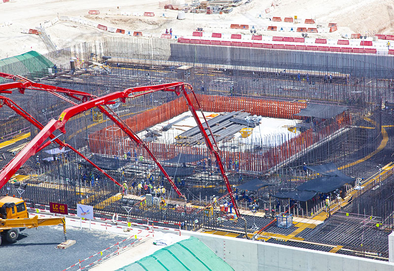 Construction work at the Barakh nuclear plant Construction work at the Barakh nuclear plant