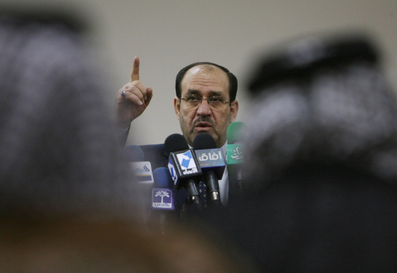 Iraqi PM Nuri Al Maliki tells tribal leaders that electricity production is threatened. Courtesy of AFP/Getty. Iraqi PM Nuri Al Maliki tells tribal leaders that electricity production is threatened. Courtesy of AFP/Getty.