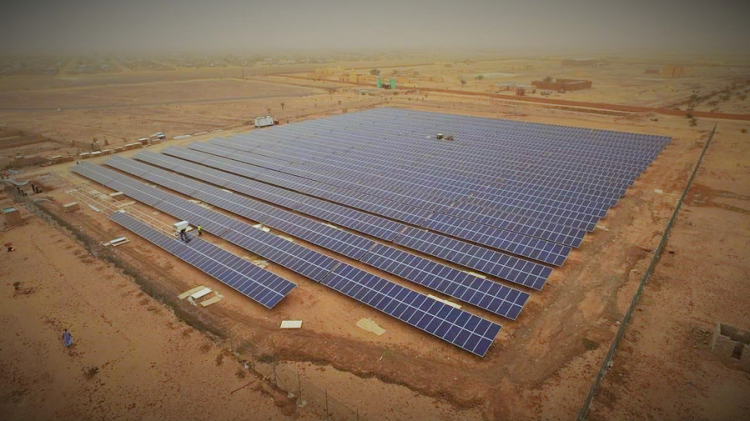 A solar park in UAE A solar park in UAE