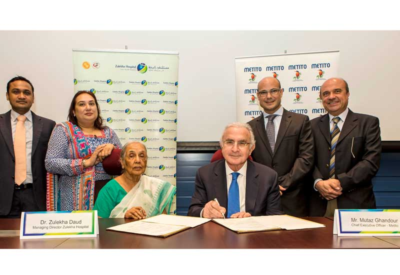 Metito and Zulekha sign the MoU. Metito and Zulekha sign the MoU.