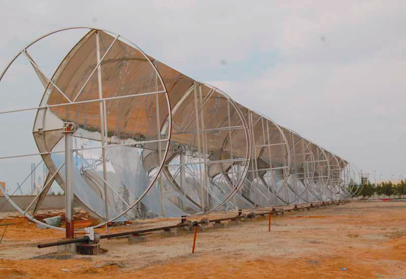 A prototype of Mulk's solar trough. A prototype of Mulk's solar trough.