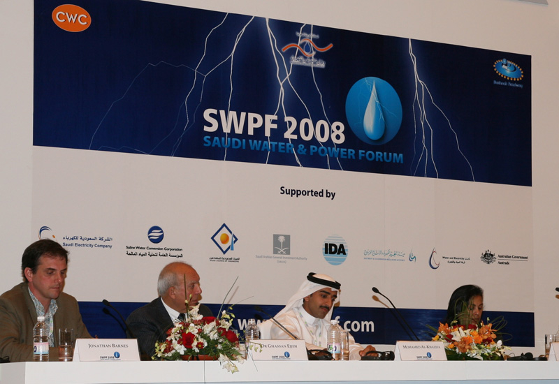 Panellists at last year's Saudi Power and Water Forum. Panellists at last year's Saudi Power and Water Forum.