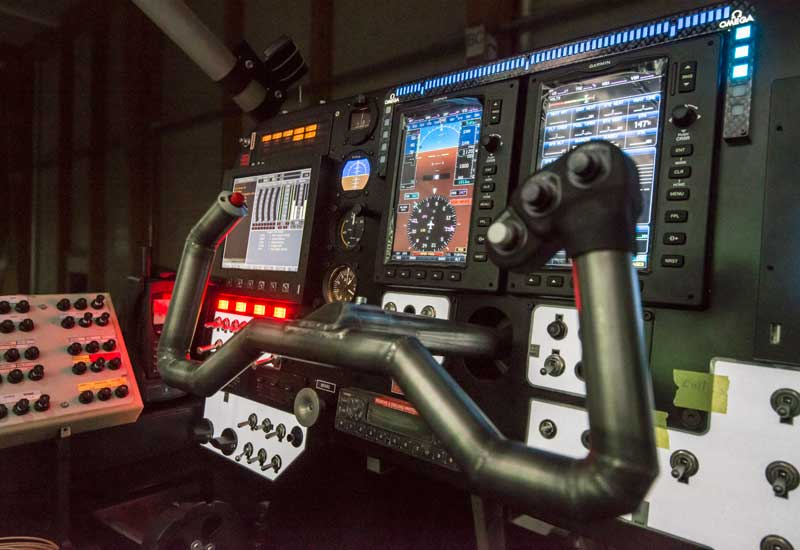 The flight deck of the Solar Impulse 2 The flight deck of the Solar Impulse 2