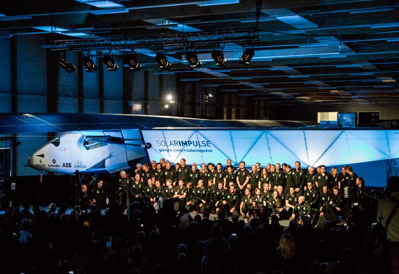 The unveiling of Solar Impulse 2. The unveiling of Solar Impulse 2.