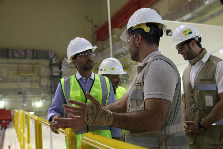 Suhail Al Mazroui, UAE energy minister on a site tour of the Barakah nuclear facilities Suhail Al Mazroui, UAE energy minister on a site tour of the Barakah nuclear facilities