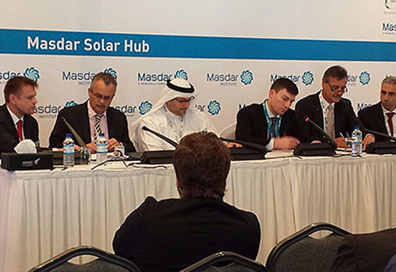 ABB's Carlos Pone signs the deal with Masdar ABB's Carlos Pone signs the deal with Masdar