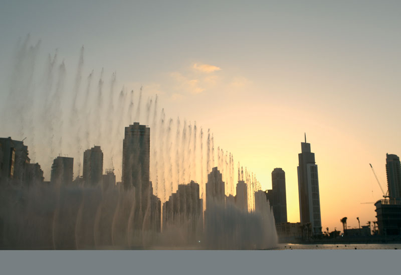 Fountain displays can be run with recycled wastewater, saving vast amounts of potable water. Fountain displays can be run with recycled wastewater, saving vast amounts of potable water.
