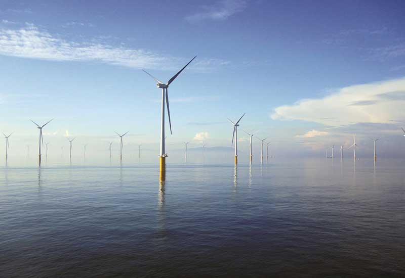 A sea-level view of London Array. A sea-level view of London Array.