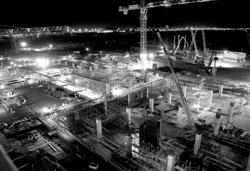 A recent photo of the work at the Masdar site shows that the construction phase is under way. A recent photo of the work at the Masdar site shows that the construction phase is under way.