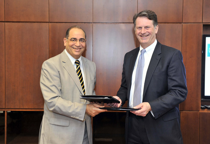 Steve Sonnenberg, president of Emerson Process Management and Dr. Ismail Tag, Acting President and Provost, PI. Steve Sonnenberg, president of Emerson Process Management and Dr. Ismail Tag, Acting President and Provost, PI.