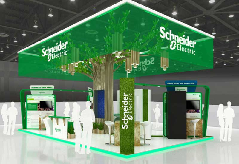 Schneider says its Wetex 2014 booth will be 'sustainable'. Schneider says its Wetex 2014 booth will be 'sustainable'.