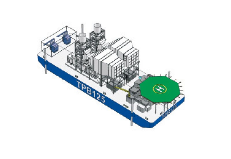 An example of the layout of a Centrax power barge. An example of the layout of a Centrax power barge.
