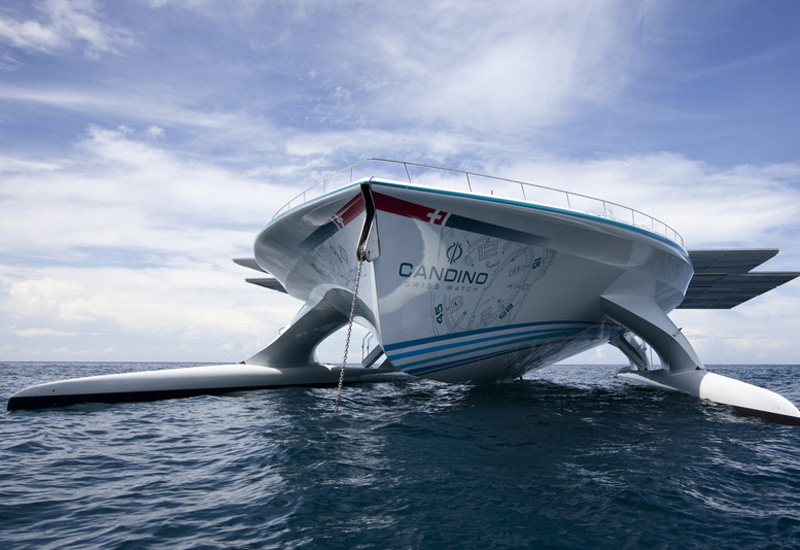 World's largest solar ship docks in Abu Dhabi. World's largest solar ship docks in Abu Dhabi.