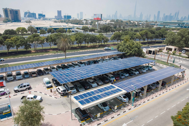 Uae S Dewa Commissions 2mwp Solar Carport Project Power