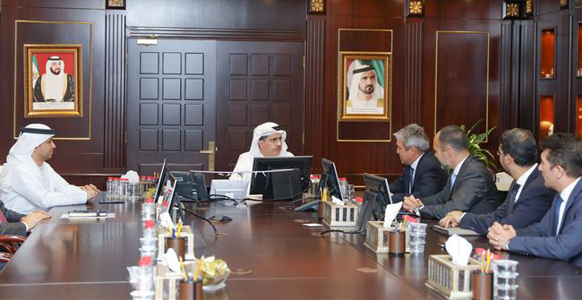 The SAP delegation briefed DEWA's Saeed Mohammed Al Tayer on the latest services and solutions offered in the field of digital transformation and cloud computing The SAP delegation briefed DEWA's Saeed Mohammed Al Tayer on the latest services and solutions offered in the field of digital transformation and cloud computing