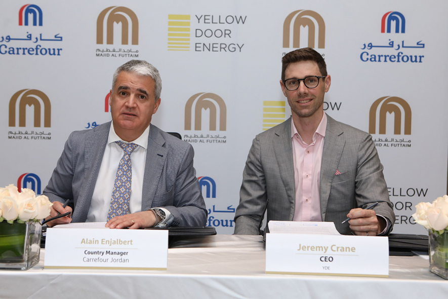 Agreement signing between Carrefour Jordan and Yellow Door Energy Agreement signing between Carrefour Jordan and Yellow Door Energy