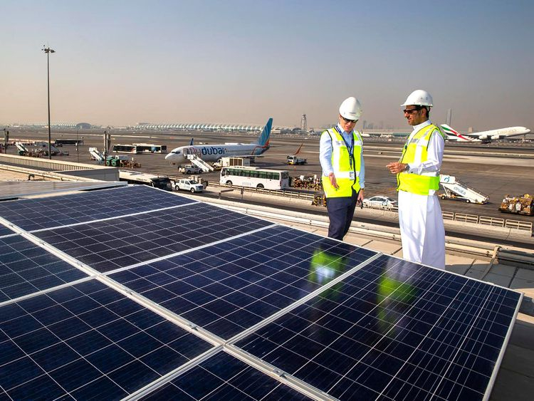 Dubai airport, Solar, Etihad Esco, Michael Ibbitson, Ali al jassim Dubai airport, Solar, Etihad Esco, Michael Ibbitson, Ali al jassim